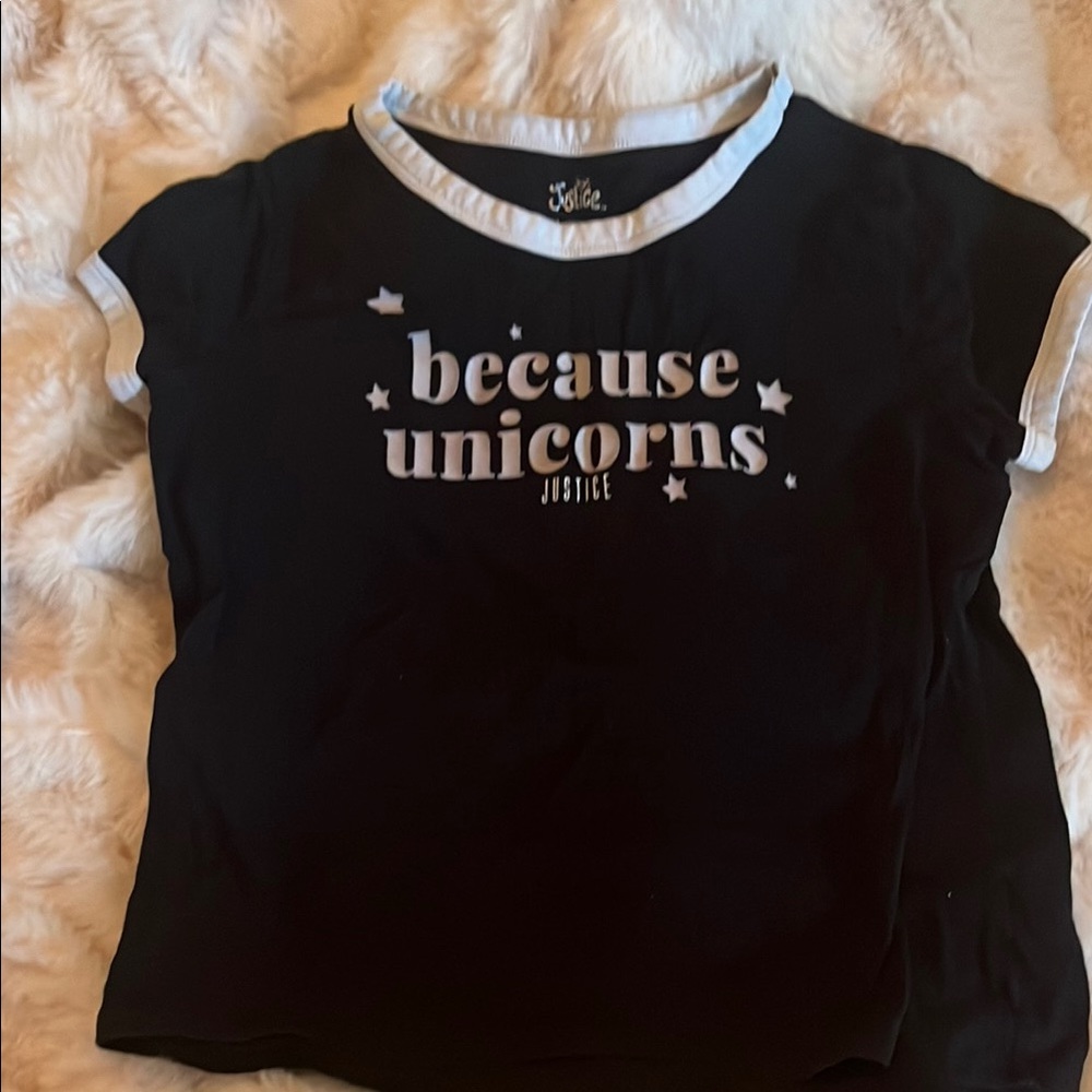 Justice Black Kids T-Shirt